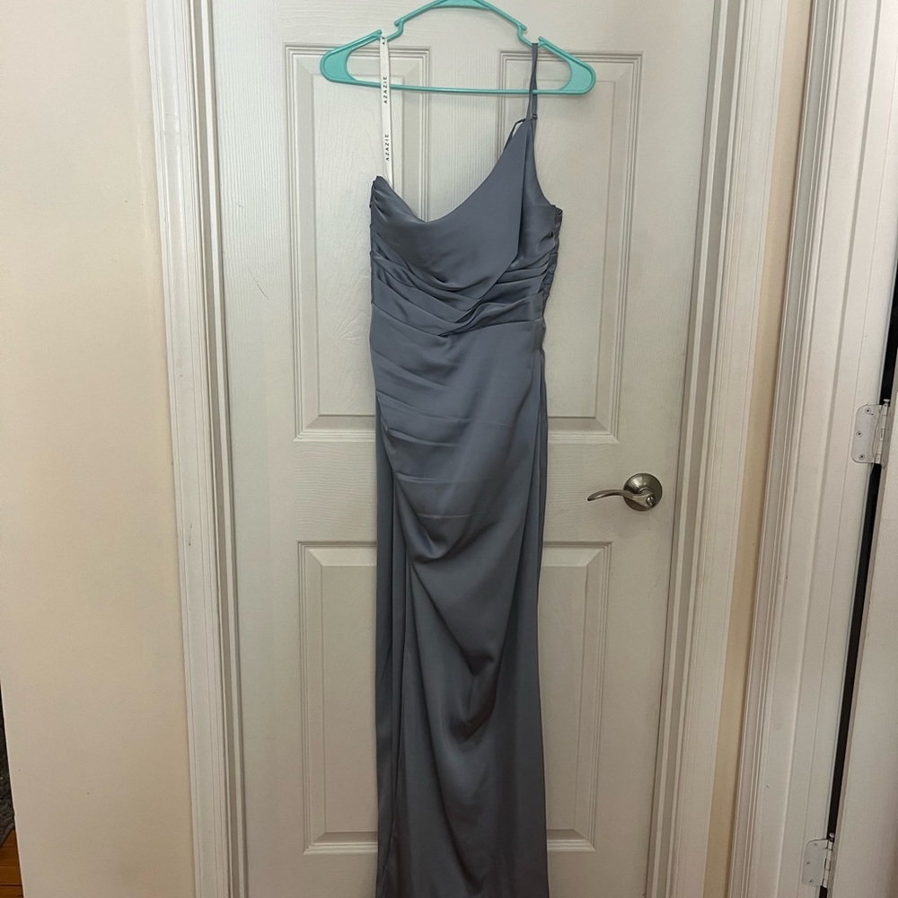 Azazie Mermaid One Shoulder Stretch Satin Dress
